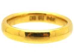 Retro 22ct Gold Wedding Ring Made In Dublin In 1942 -Antique Jewellery Company DSC09739