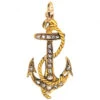 Victorian 15ct Gold Anchor Pendant Set With Rose Diamonds -Antique Jewellery Company DSC09760