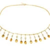 Edwardian 15ct Gold Fringe Necklace Set With Citrines & Rock Crystal 2 Edwardian 15ct Gold Fringe Necklace Set With Citrines & Rock Crystal -Antique Jewellery Company DSC09802