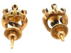 Edwardian Rose Diamond & Natural Pearl Round Earrings 11 Edwardian Rose Diamond & Natural Pearl Round Earrings -Antique Jewellery Company DSC09908