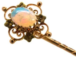 Edwardian 15ct Two Colour Gold & Opal Tie Pin 11 Edwardian 15ct Two Colour Gold & Opal Tie Pin -Antique Jewellery Company DSC09951