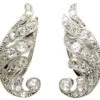 Art Deco Diamond Angel Wing Earrings 1 Art Deco Diamond Angel Wing Earrings -Antique Jewellery Company Diamond Wing Earclips 1