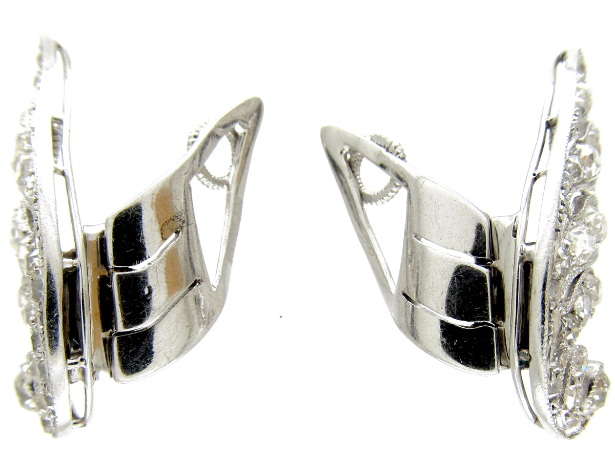 Art Deco Diamond Angel Wing Earrings 5 Art Deco Diamond Angel Wing Earrings - Image 3