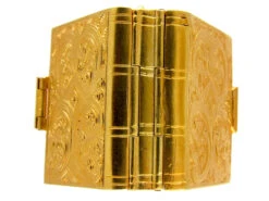 Victorian 18ct Gold Book Locket -Antique Jewellery Company Engraved Book Charm 1