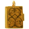 Victorian 18ct Gold Book Locket 2 Victorian 18ct Gold Book Locket -Antique Jewellery Company Engraved Book Charm 2