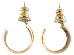 9ct Gold Half Hoop Earrings -Antique Jewellery Company Gold hoop earrings 3