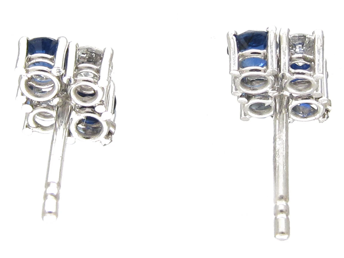 Sapphire & Diamond Earrings 5 Sapphire & Diamond Earrings - Image 3