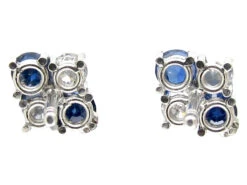 Sapphire & Diamond Earrings 9 Sapphire & Diamond Earrings -Antique Jewellery Company IMG 2329
