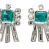 Emerald & Diamond Earrings -Antique Jewellery Company IMG 2330