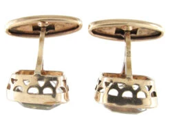 Russian Silver Rock Crystal Cufflinks -Antique Jewellery Company IMG 2589