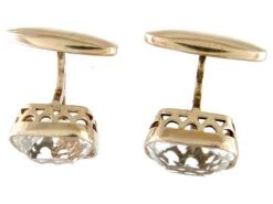 Russian Silver Rock Crystal Cufflinks -Antique Jewellery Company IMG 2591