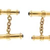 Gold & Cabochon Sapphire Cufflinks -Antique Jewellery Company IMG 2596