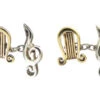 Silver Harp & Treble Clef Cufflinks -Antique Jewellery Company IMG 2611