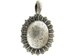 Silver Oval Victorian Locket