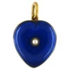 18ct Gold Victorian Blue Enamel Heart Locket -Antique Jewellery Company IMG 2841
