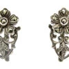 Silver & Marcasite Flower Clip Earrings 1 Silver & Marcasite Flower Clip Earrings -Antique Jewellery Company IMG 2981