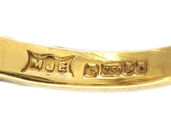 Art Nouveau Emerald & Diamond Twist Ring 14 Art Nouveau Emerald & Diamond Twist Ring -Antique Jewellery Company IMG 3069b