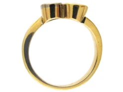 Art Nouveau Emerald & Diamond Twist Ring 10 Art Nouveau Emerald & Diamond Twist Ring -Antique Jewellery Company IMG 3071