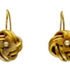 15ct Gold Victorian Flower Knot Earrings 1 15ct Gold Victorian Flower Knot Earrings -Antique Jewellery Company IMG 3159