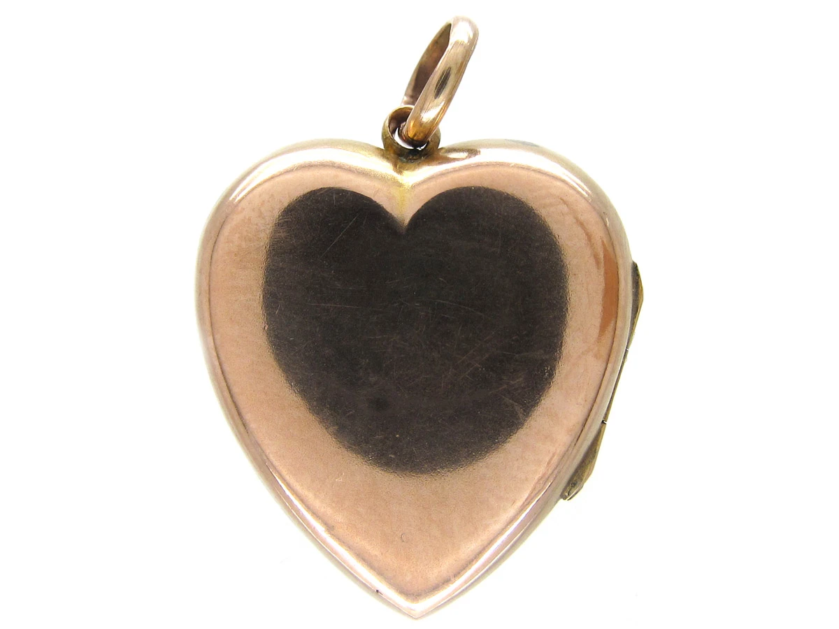 Garnet & Pearl Flower Heart Locket 4 Garnet & Pearl Flower Heart Locket - Image 2