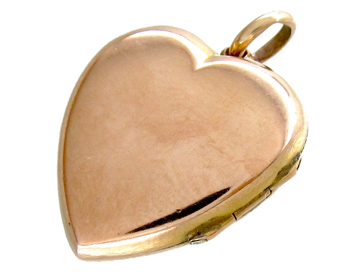 Garnet & Pearl Flower Heart Locket 8 Garnet & Pearl Flower Heart Locket - Image 6