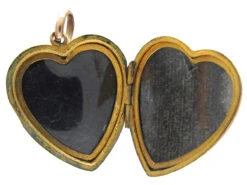 Garnet & Pearl Flower Heart Locket 13 Garnet & Pearl Flower Heart Locket -Antique Jewellery Company IMG 3502