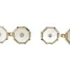 9ct & 18ct Gold, Diamond & Mother Of Pearl Art Deco Cufflinks 1 9ct & 18ct Gold, Diamond & Mother Of Pearl Art Deco Cufflinks -Antique Jewellery Company IMG 3565