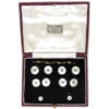 9ct & Platinum, Mother Of Pearl, Onyx & Pearl Art Deco Dress Set In Original Harrods Case -Antique Jewellery Company IMG 3578