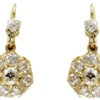 18ct Gold Diamond Drop Cluster Earrings 1 18ct Gold Diamond Drop Cluster Earrings -Antique Jewellery Company IMG 3625