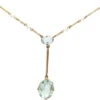Aquamarine & Pearl Pendant On Chain 1 Aquamarine & Pearl Pendant On Chain -Antique Jewellery Company IMG 3773