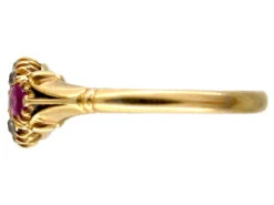 Edwardian Three Stone Ruby & Diamond Ring 12 Edwardian Three Stone Ruby & Diamond Ring -Antique Jewellery Company IMG 3837