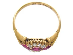 Edwardian Three Stone Ruby & Diamond Ring 16 Edwardian Three Stone Ruby & Diamond Ring -Antique Jewellery Company IMG 3841