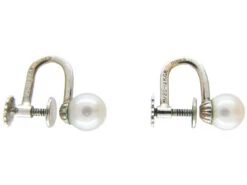 Pearl Screw On Earrings By Birks Of Canada 10 Pearl Screw On Earrings By Birks Of Canada -Antique Jewellery Company IMG 3993