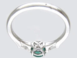 Emerald & Diamond Cluster Ring With Baguette Diamond Sides -Antique Jewellery Company IMG 4084