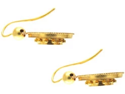 Victorian 15ct Gold & Diamond Round Etruscan Style Earrings 11 Victorian 15ct Gold & Diamond Round Etruscan Style Earrings -Antique Jewellery Company IMG 4150