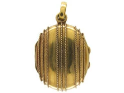 Ruby & Emerald Studded Victorian Gold Oval Locket 7 Ruby & Emerald Studded Victorian Gold Oval Locket -Antique Jewellery Company IMG 4558