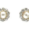 Edwardian Natural Pearl & Diamond Cluster Earrings 1 Edwardian Natural Pearl & Diamond Cluster Earrings -Antique Jewellery Company IMG 4635