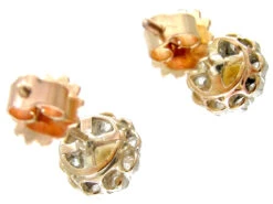 Edwardian Natural Pearl & Diamond Cluster Earrings -Antique Jewellery Company IMG 4639