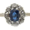 Art Deco Sapphire & Diamond Cluster Ring
