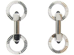 Silver Cartier Style Stirrup Cufflinks