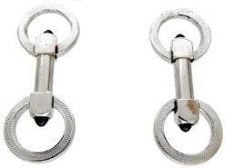 Silver Cartier Style Stirrup Cufflinks -Antique Jewellery Company IMG 4770