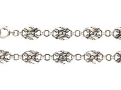 Silver Ornate Links Art Deco Necklace -Antique Jewellery Company IMG 4927