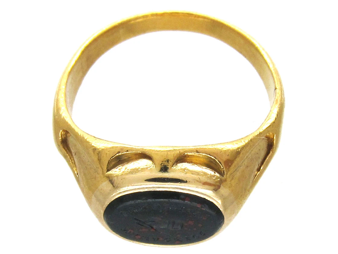 Victorian Indian Aristocrat Bloodstone Signet Ring 9 Victorian Indian Aristocrat Bloodstone Signet Ring - Image 7