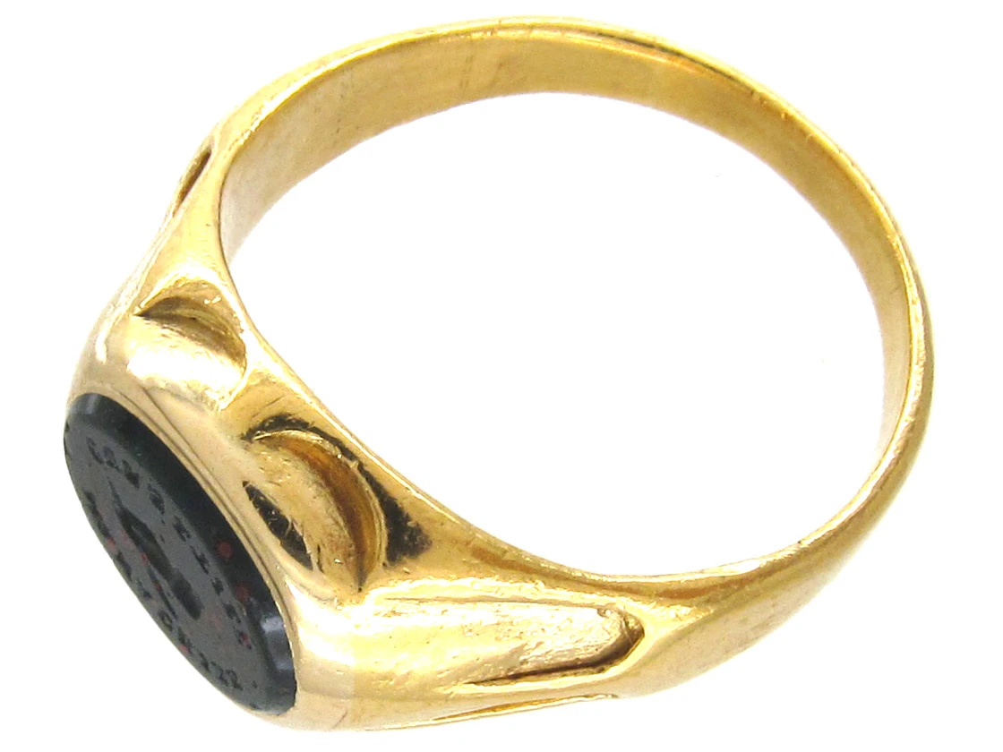 Victorian Indian Aristocrat Bloodstone Signet Ring 10 Victorian Indian Aristocrat Bloodstone Signet Ring - Image 8