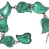 Victorian Scottish Silver & Malachite Ivy Leaves Bracelet 2 Victorian Scottish Silver & Malachite Ivy Leaves Bracelet -Antique Jewellery Company IMG 5182