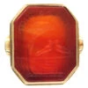 Gold & Carnelian Love Birds Ring -Antique Jewellery Company IMG 5454