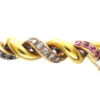 Edwardian 15ct Gold Ruby, Sapphire & Diamond Bangle 1 Edwardian 15ct Gold Ruby, Sapphire & Diamond Bangle -Antique Jewellery Company IMG 5716