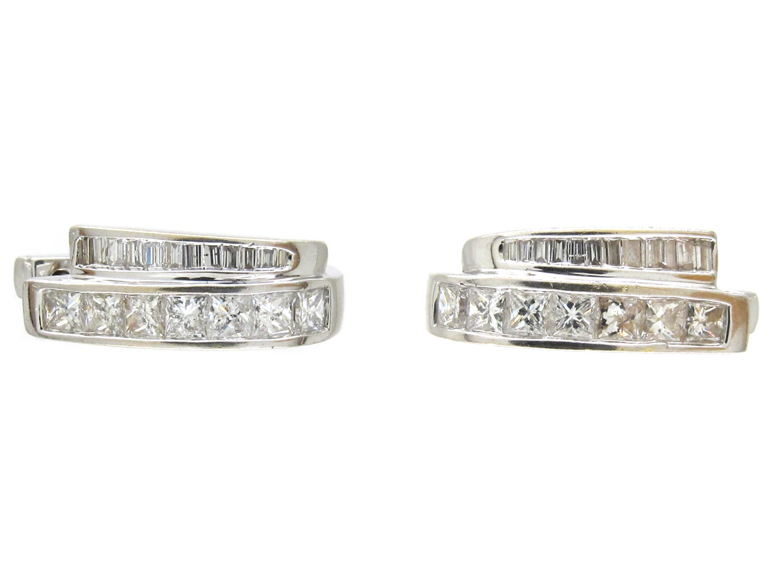 Double Hoop Diamond Earrings 3 Double Hoop Diamond Earrings