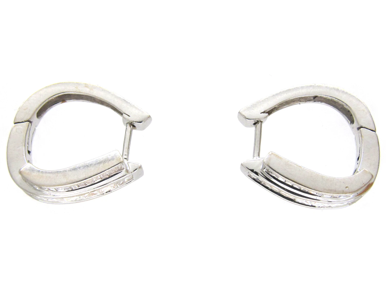 Double Hoop Diamond Earrings 4 Double Hoop Diamond Earrings - Image 2