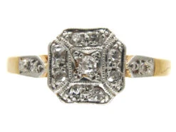 Art Deco 18ct & Platinum & Diamond Ring